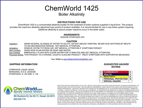 Boiler Alkalinity Chemical - 5 to 55 Gallons