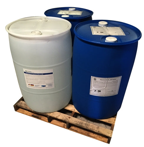 2 Drums Glycerin USP (USA) & 1 Drum Propylene Glycol USP