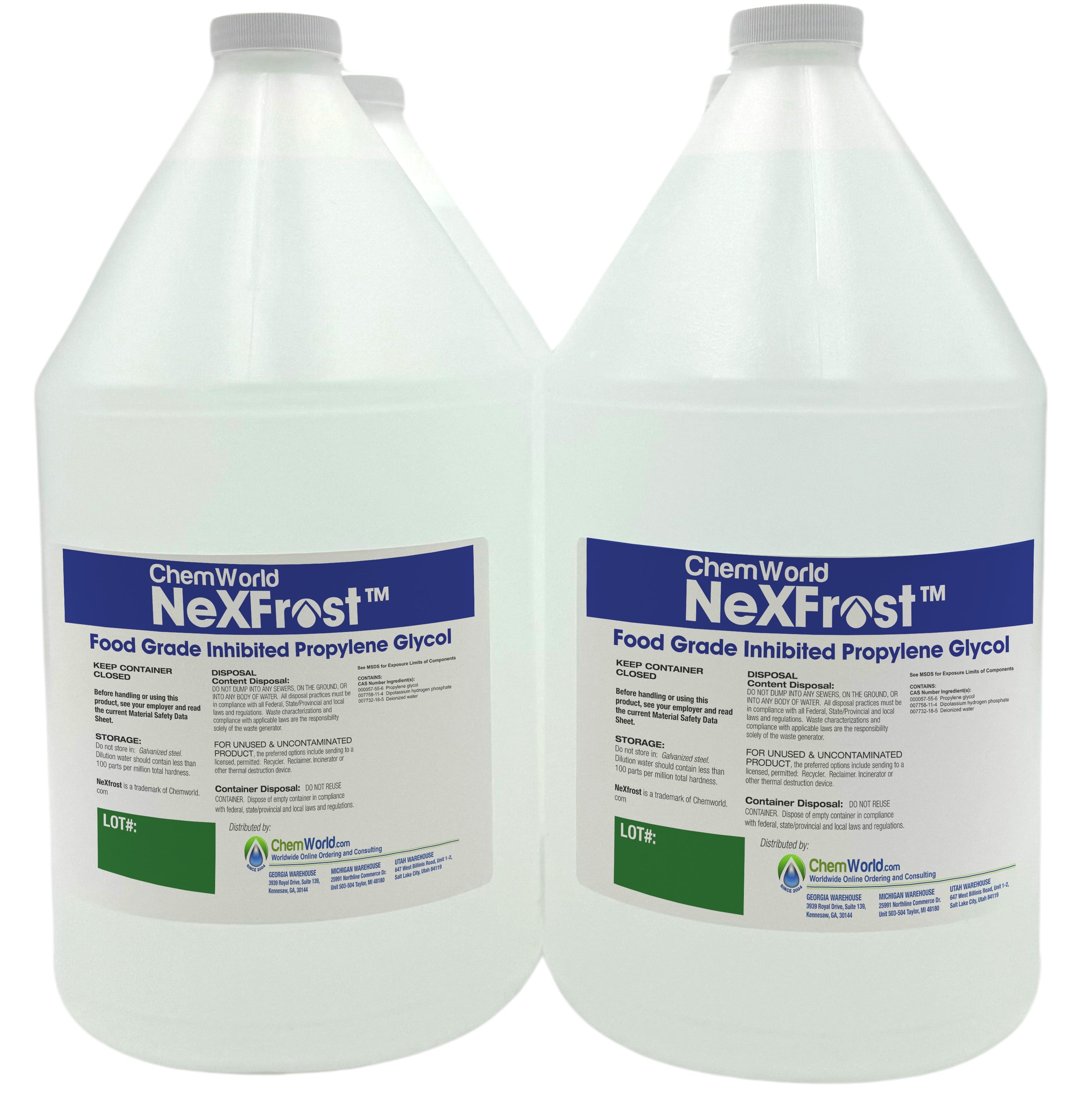 Chemworld NexFrost Propylene Glycol (96%) - 4x1 Gallons