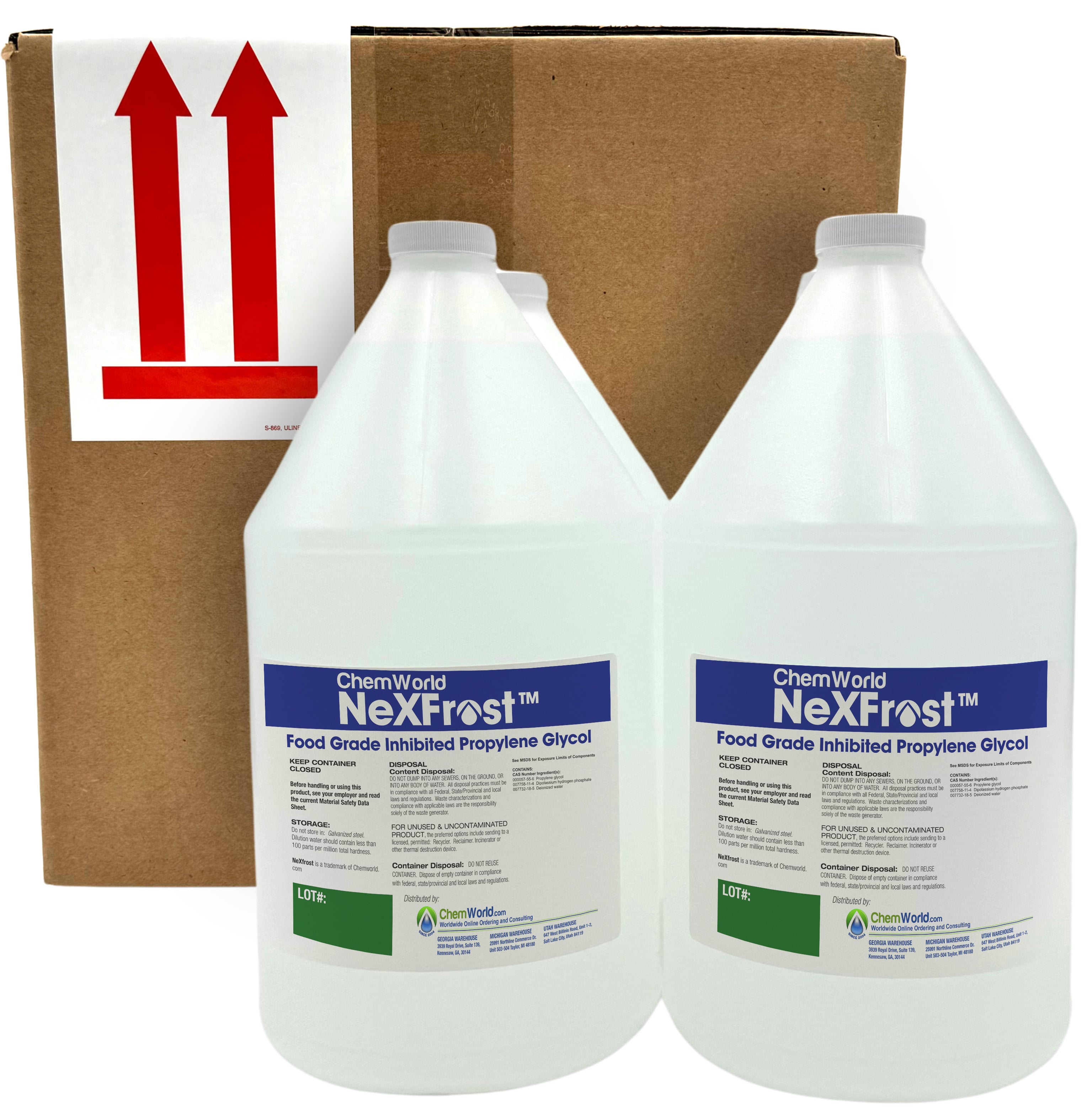 Chemworld NexFrost Propylene Glycol (96%) - 4x1 Gallons
