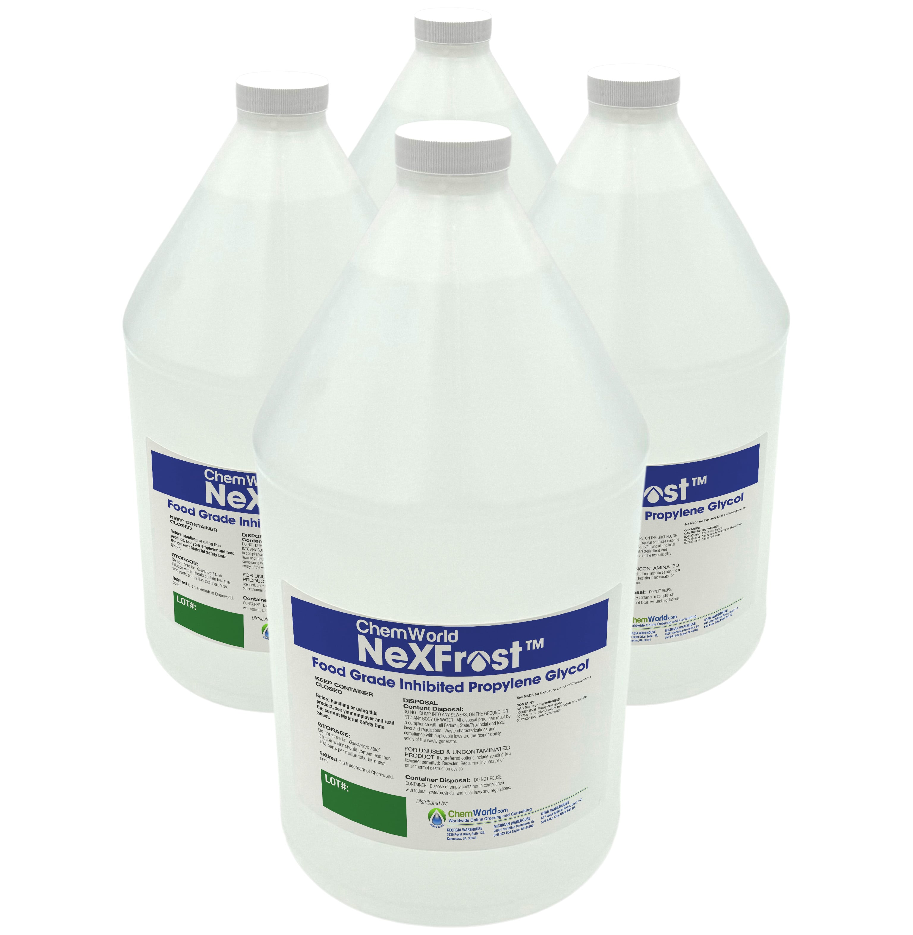 Chemworld NexFrost Propylene Glycol (96%) - 4x1 Gallons