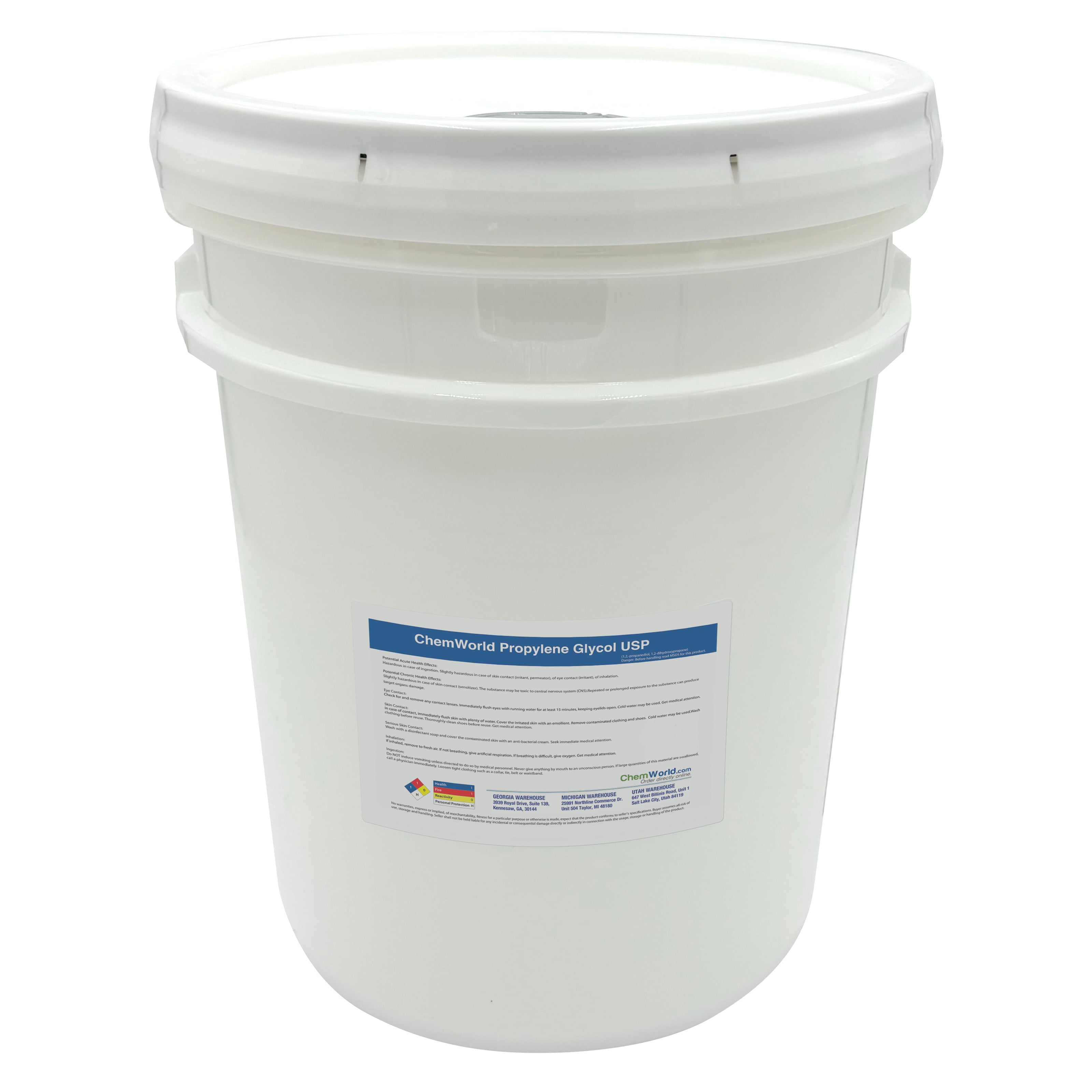 Propylene Glycol USP 99.9% Kosher - 4.6 Gallons (40 lbs)