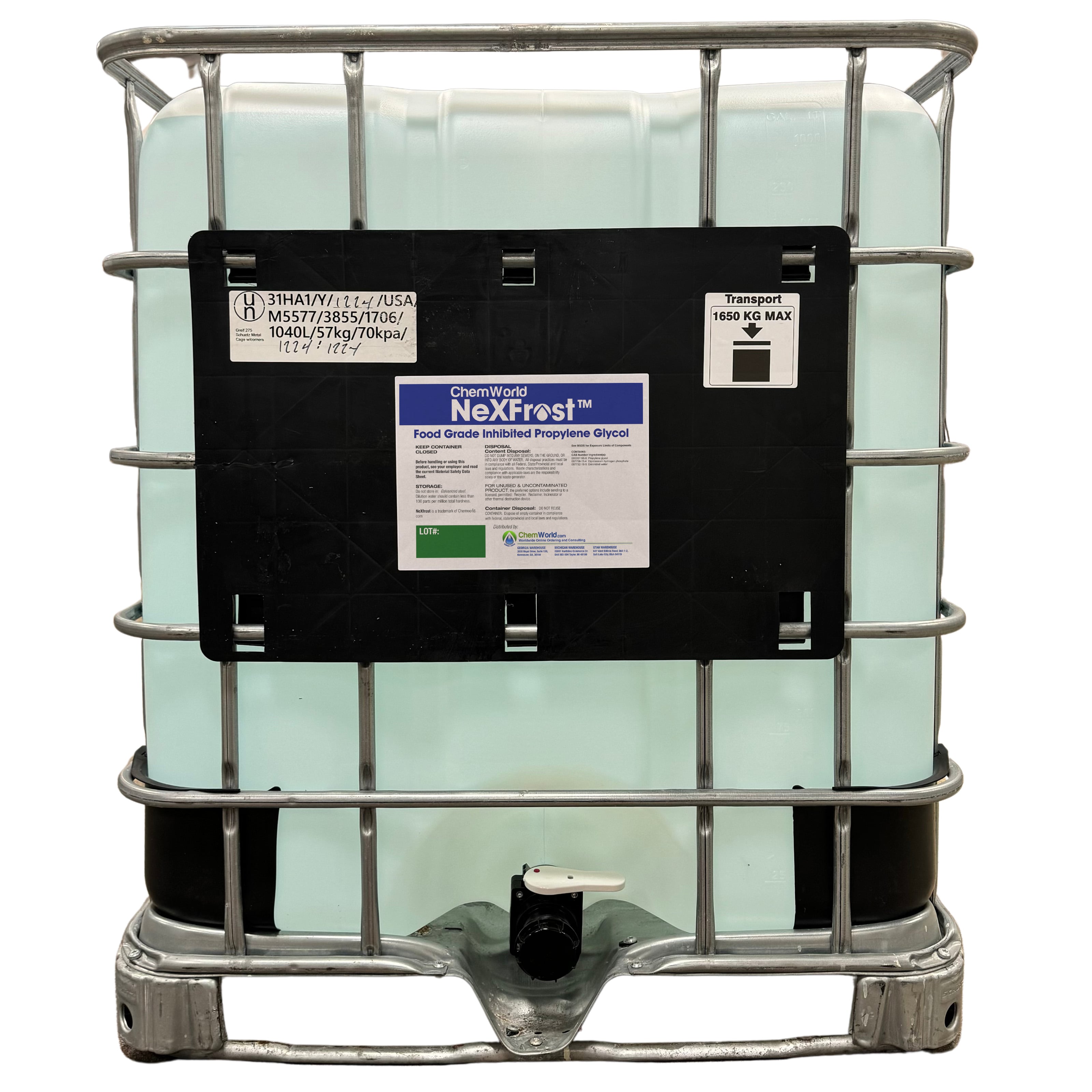 Chemworld NexFrost Propylene Glycol - 275 Gallon Tote