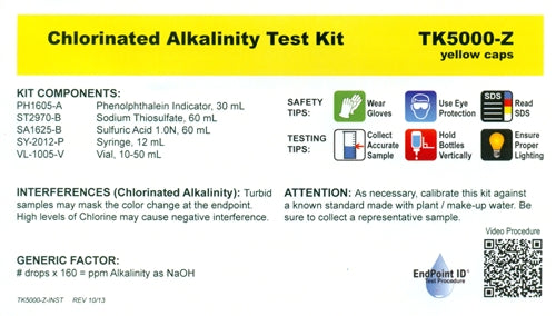 Chlorinated Alkaline Test Kit