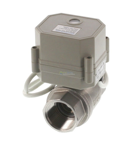 1" Stainless Steel Motorized Ball Valve - Power off / closed.