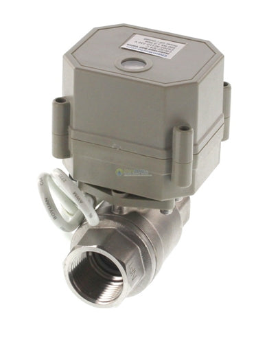 3/4" Stainless Steel Motorized Ball Valve - Power off / Closed