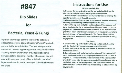 Total Bacteria and Yeast/Fungi Dipslides - Box of 10