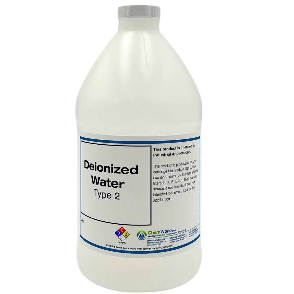 DeIonized Water (Type II) - 64 oz