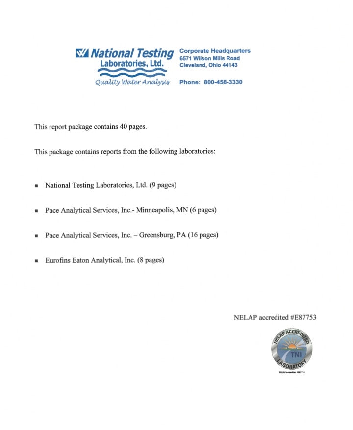 Distilled Water Analysis