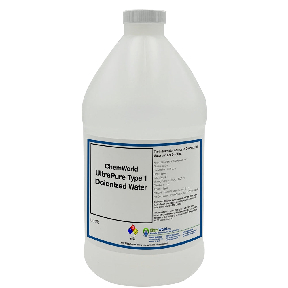 Type I Deionized Water - 64 oz
