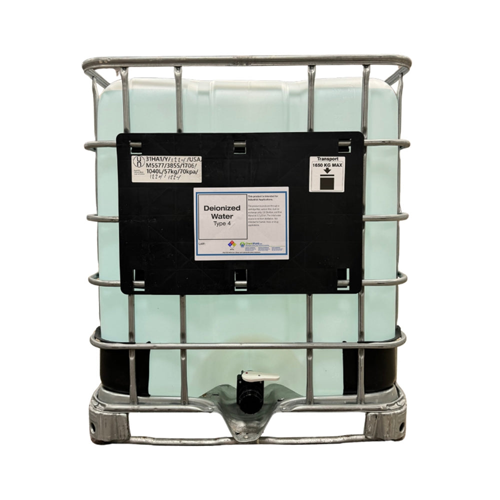 DeIonized Water Type IV - 275 Gallons