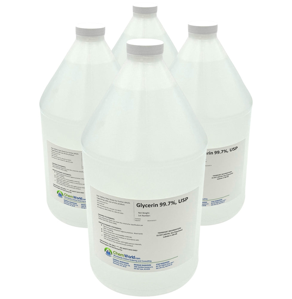 Glycerin USP (Made in the USA) - 4x1 Gallons