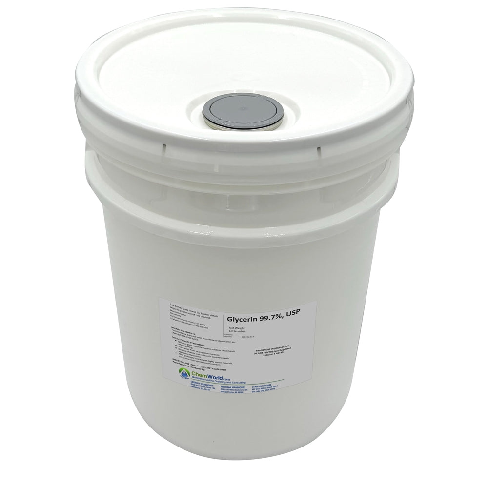 Glycerin USP Kosher (Made in the USA) - 4.6 Gallons (50 pounds)