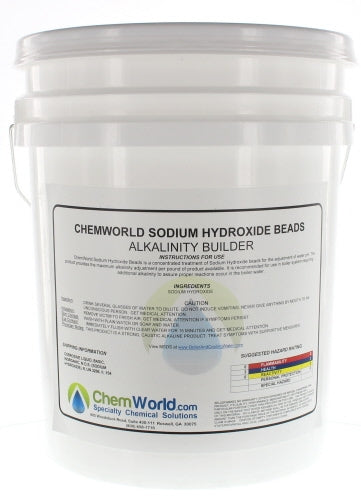 Sodium Hydroxide Beads - 50 pounds