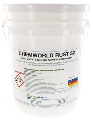 ChemWorld Rust S2: Rust, Oxide, Scale, & Corrosion Removers - 5 Gallons