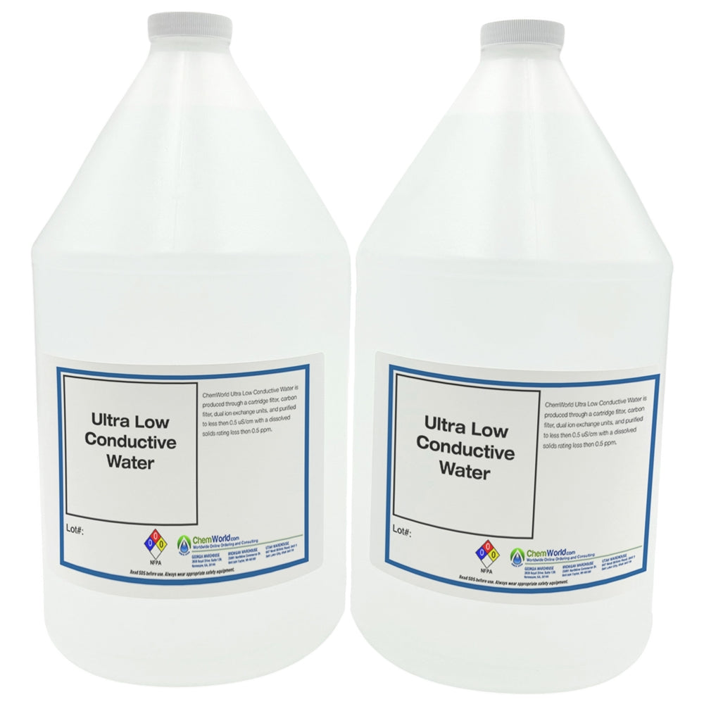 Ultra Low Conductive Water < 0.5 uS/cm - 2x1 Gallon