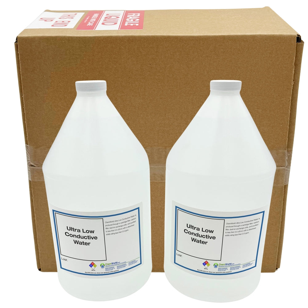Ultra Low Conductive Water < 0.5 uS/cm - 2x1 Gallon