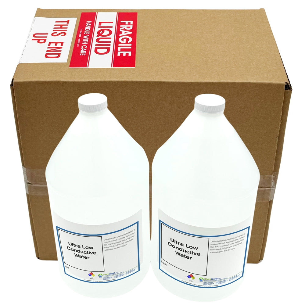 Ultra Low Conductive Water < 0.5 uS/cm - 2x1 Gallon