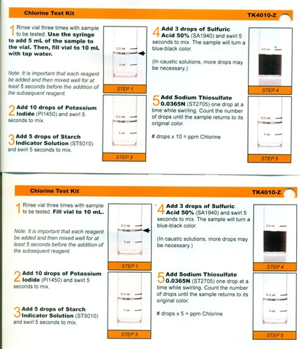 Chlorine Test Kits - 4 types to choose from