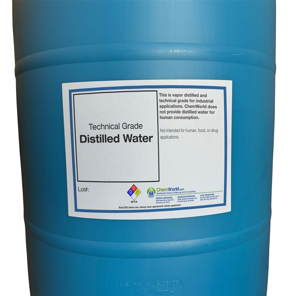 Distilled Water (Technical Grade) - 55 Gallons