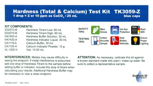 Hardness Test Kits - 9 to choose from.