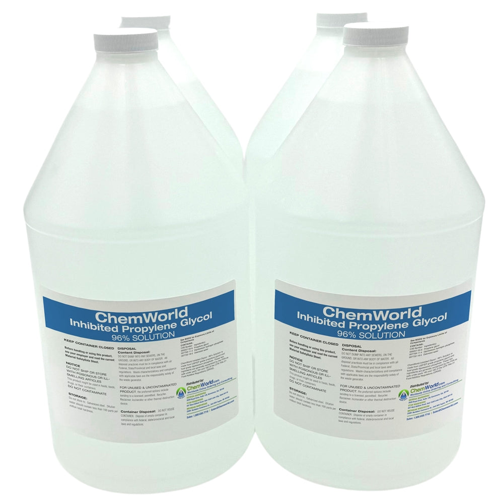 Inhibited Propylene Glycol (95%) - 4x1 Gallons