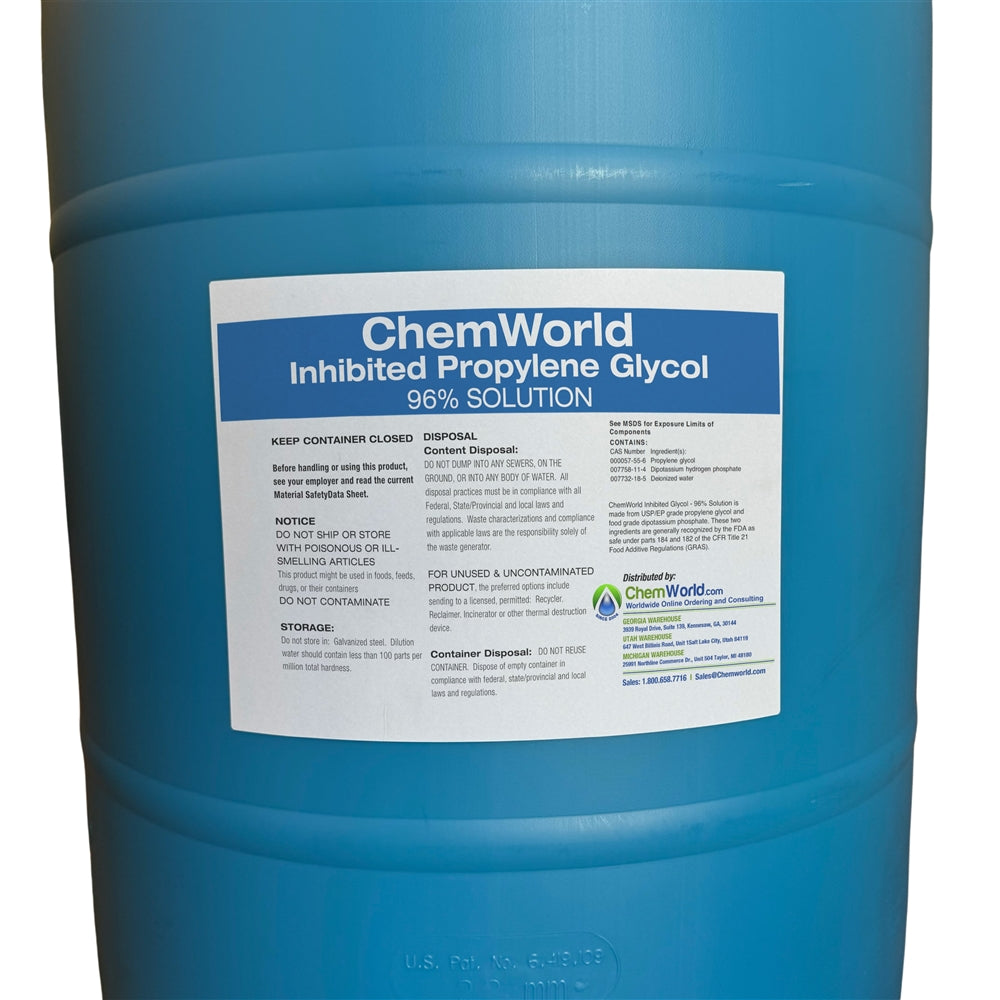 Inhibited Propylene Glycol (95%) - 55 Gallons