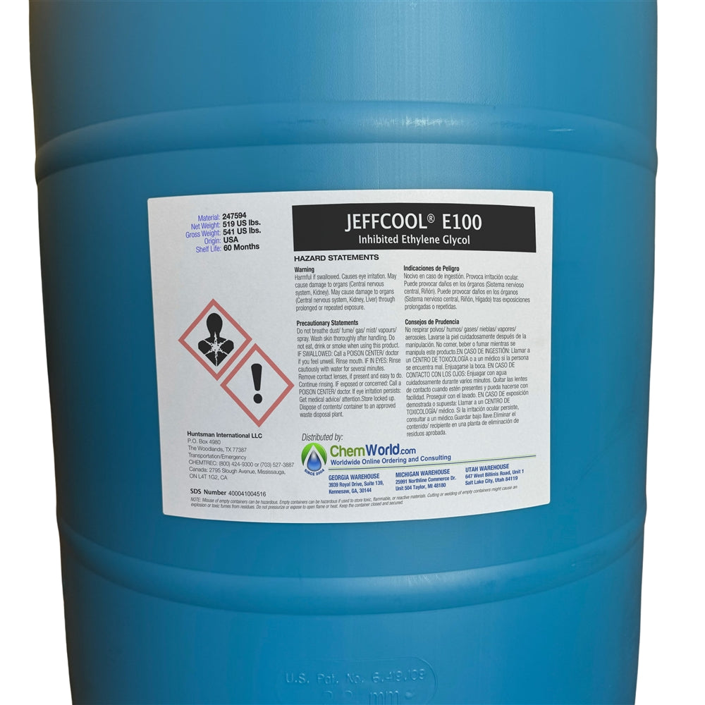 JeffCool E-100 - Inhibited Ethylene Glycol - 55 Gallons