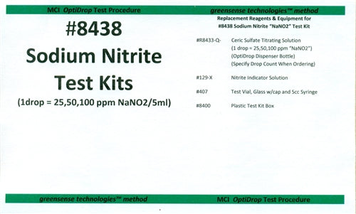 Sodium Nitrite Test Kits as (NaNO2)
