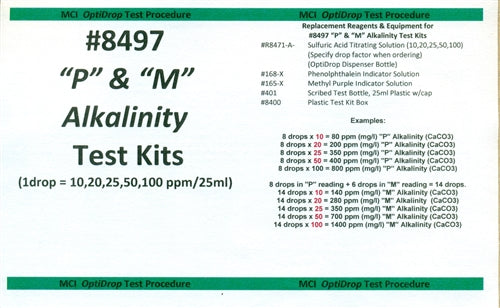 "P & M" Alkalinity Test Kits
