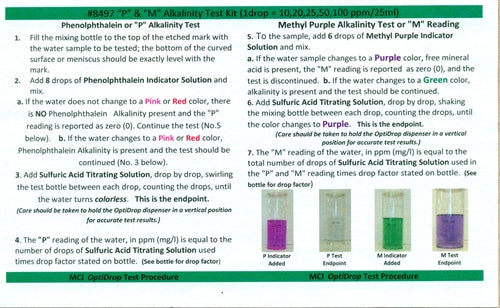 "P & M" Alkalinity Test Kits