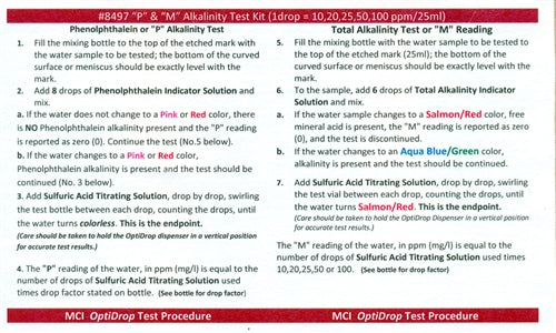 "P" and "M" Alkalinity Test Kits