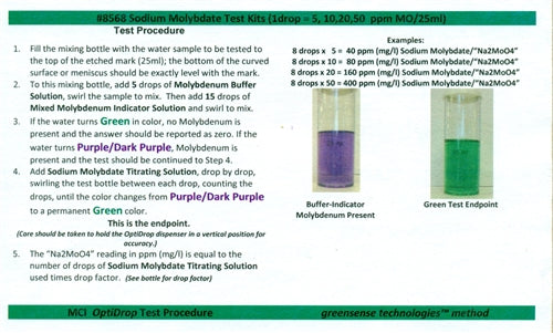 Sodium Molybdate Test Kit as (Na2MoO4)