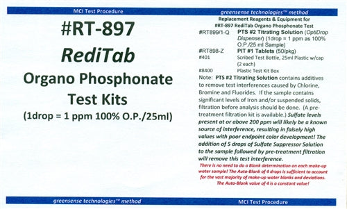 Organo Phosphonate Test Kits (RediTab)