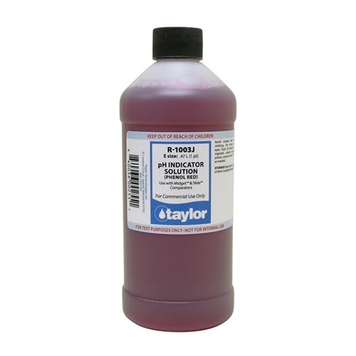 Taylor R-1003J-E, pH Indicator Solution Phenol Red - 16 oz