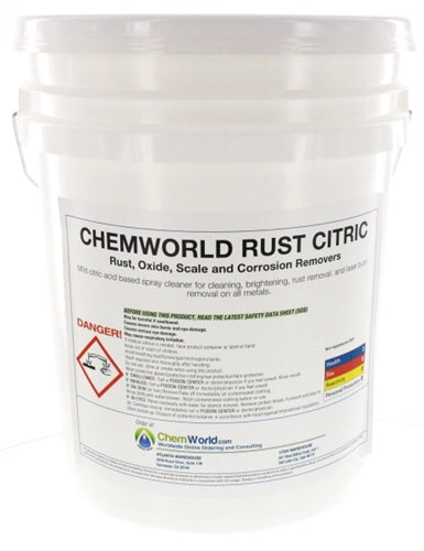 Rust CITRIC: Rust, Oxide, Scale, & Corrosion Remover Chemical - 5 Gallons