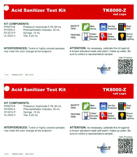 Sanitizer Acid Test Kit