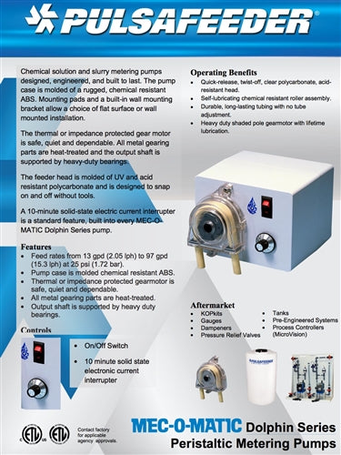 Tech Sheet MEC-O-MATIC Dolphin Series