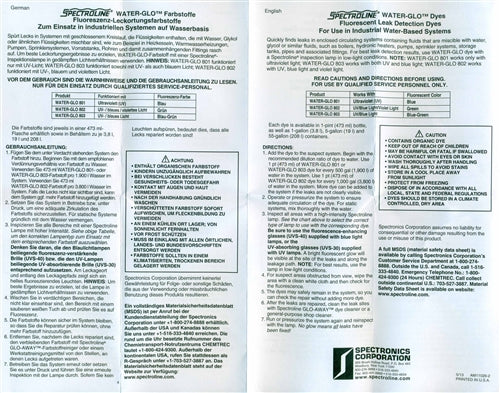 Spectroline Water-Glo 802 - 1 Gallon