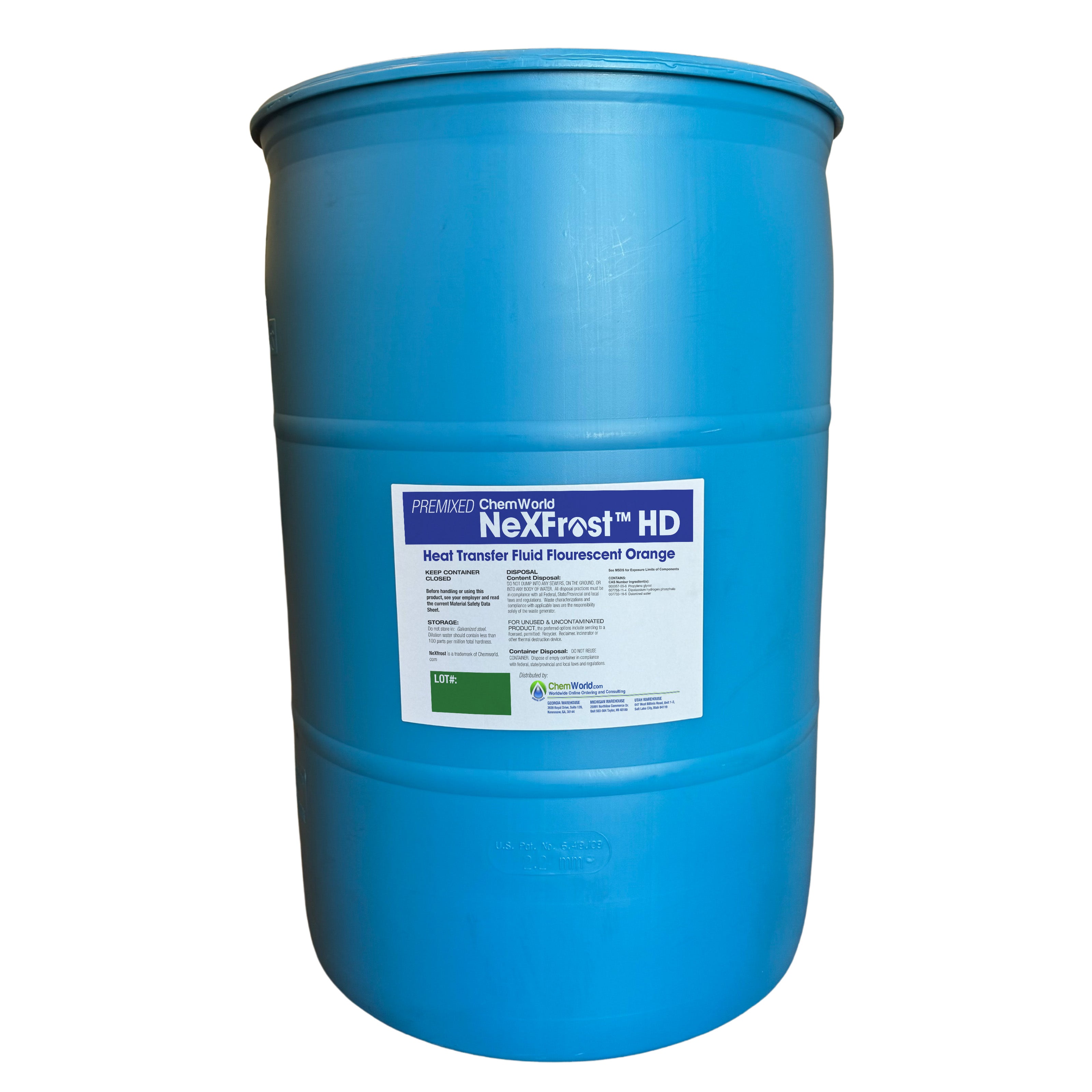 Premixed Chemworld NexFrost HD Glycol (20% - 60% Solution) - 55 Gallons