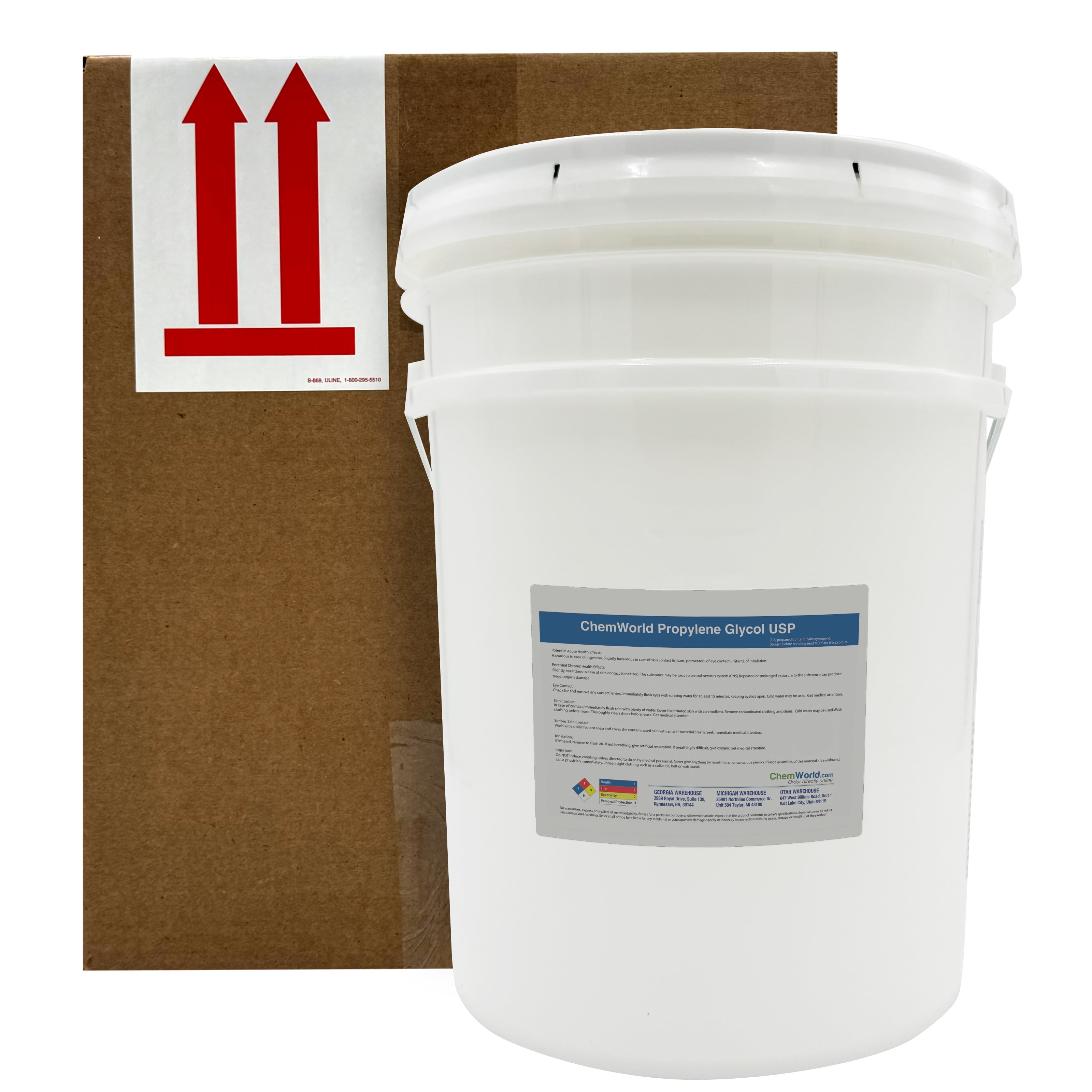 Propylene Glycol USP 99.9% Kosher - 4.6 Gallons (40 lbs)