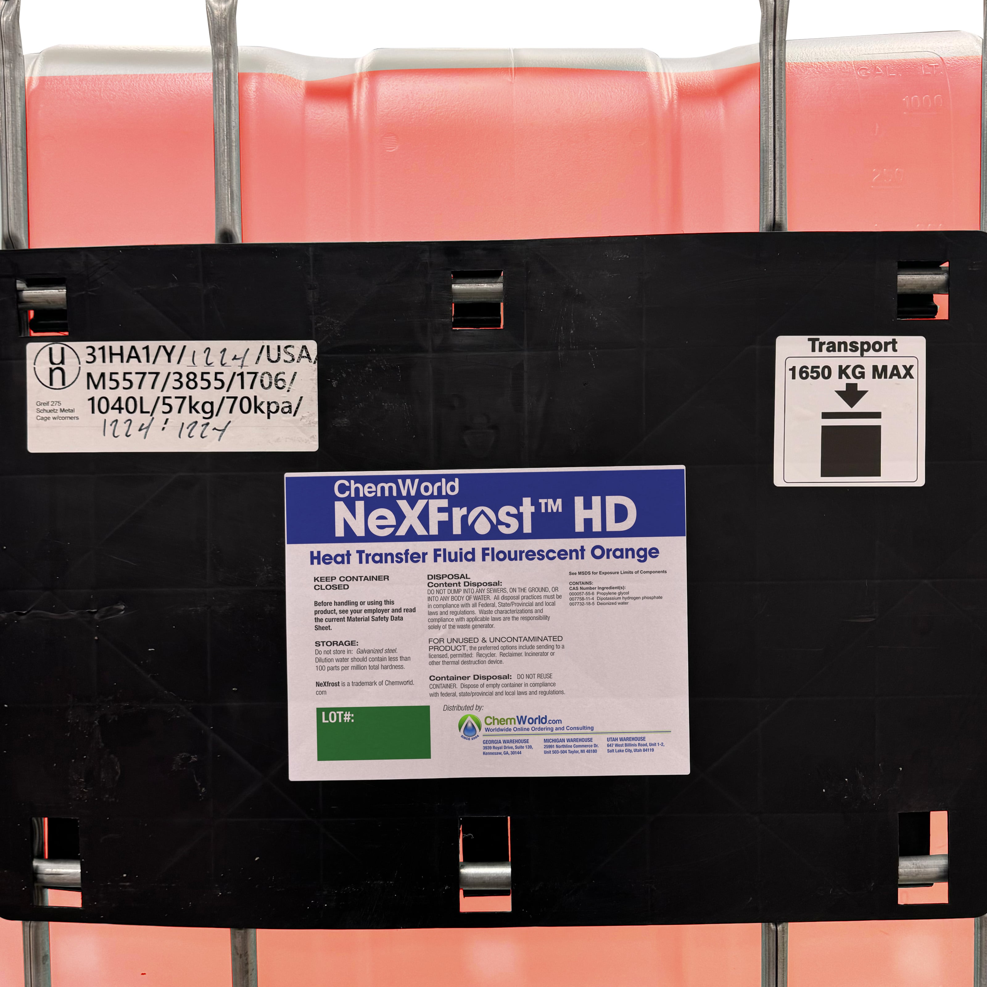 Chemworld NexFrost HD Propylene Glycol - 275 Gallon Tote