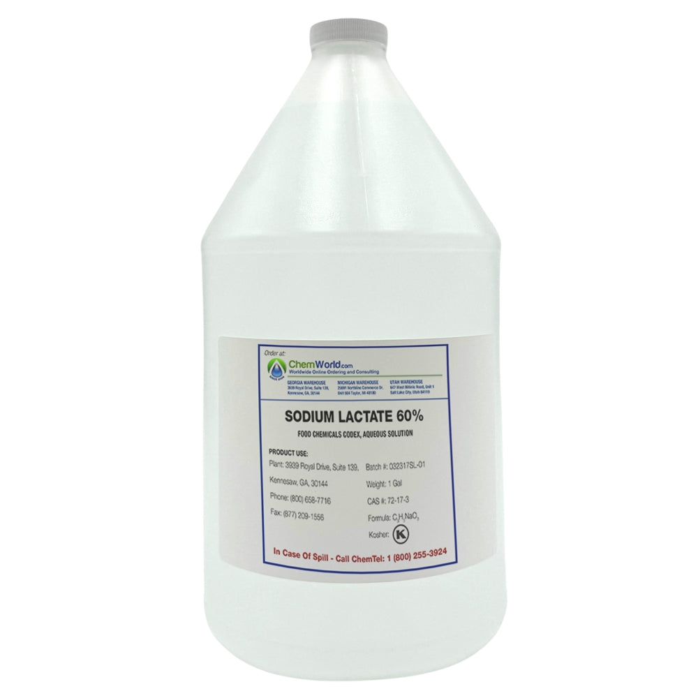 Sodium Lactate 60% - Tech Grade - 1 Gallon