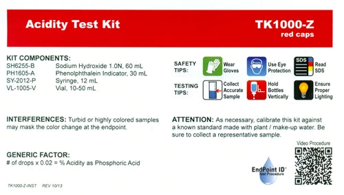 Acidity Test Kits - 5 to choose from