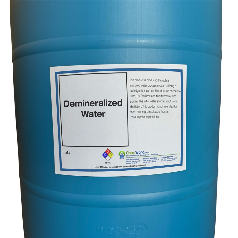 Demineralized Water - 5 and/or 55 Gallons