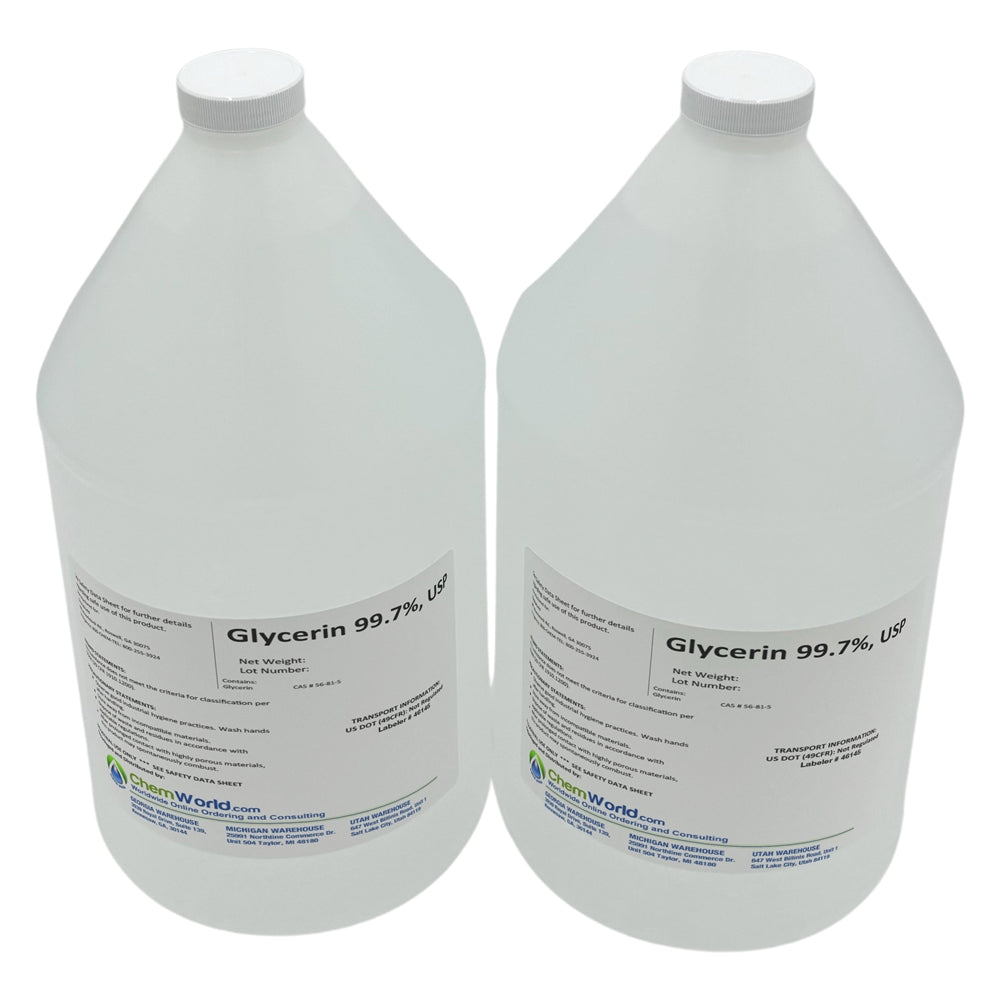 Glycerin USP (Made in the USA) - 2x1 Gallons