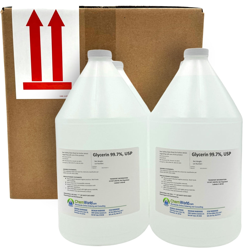 Glycerin USP (Made in the USA) - 4x1 Gallons