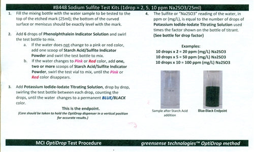 Sodium Sulfite Test Kits as (Na2SO3)