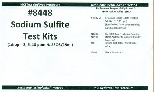 Sodium Sulfite Test Kits as (Na2SO3)