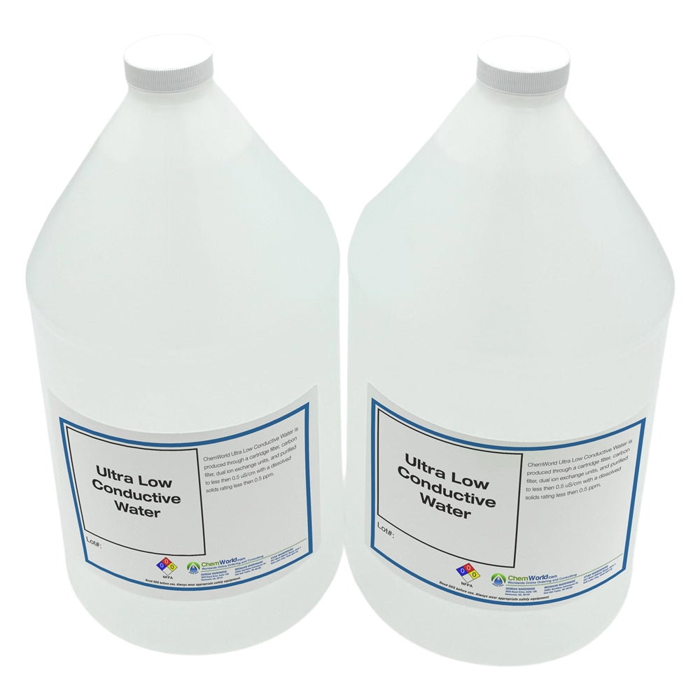 Ultra Low Conductive Water < 0.5 uS/cm - 2x1 Gallon